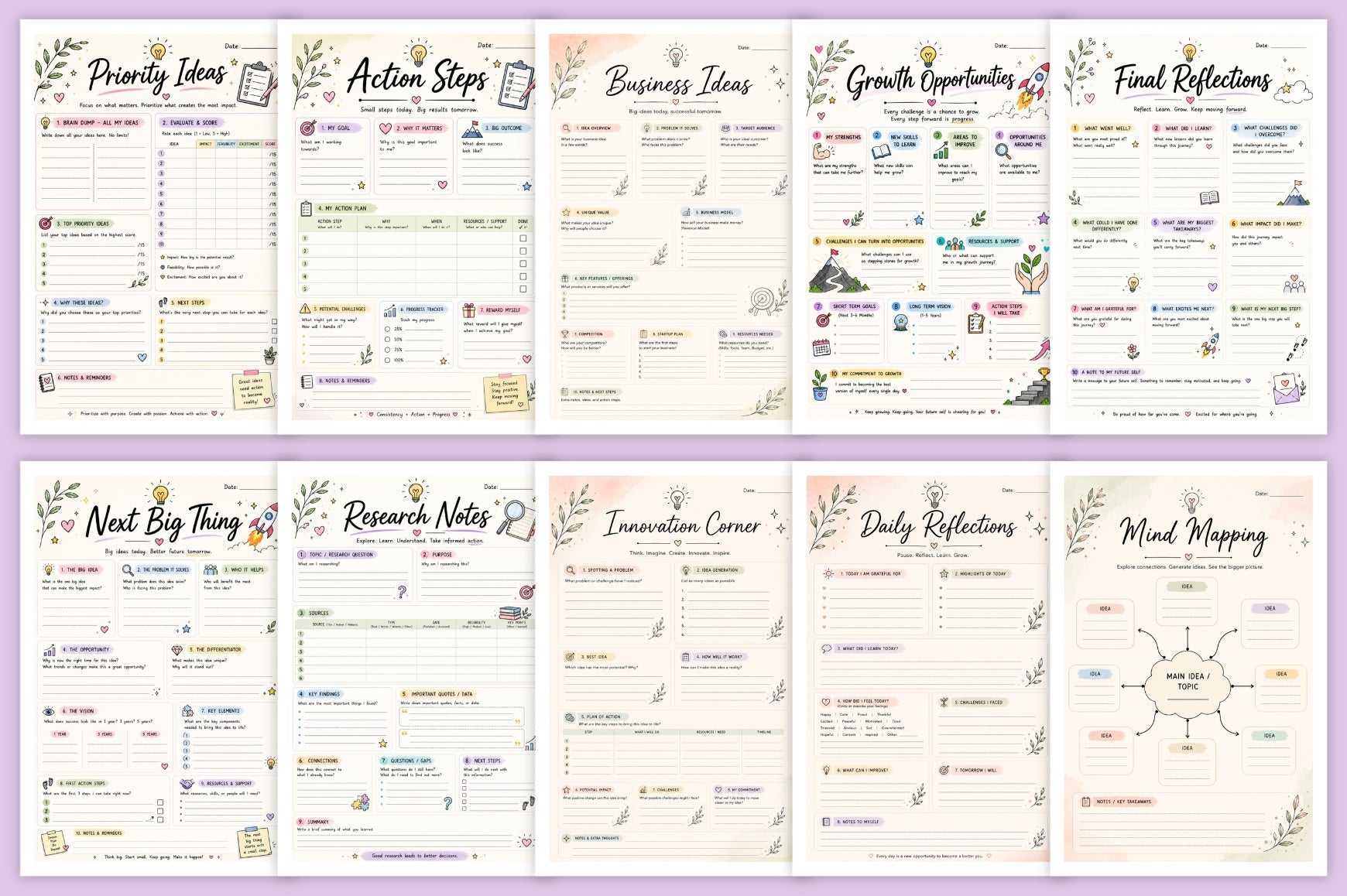 Creative Thoughts Ideas Journal