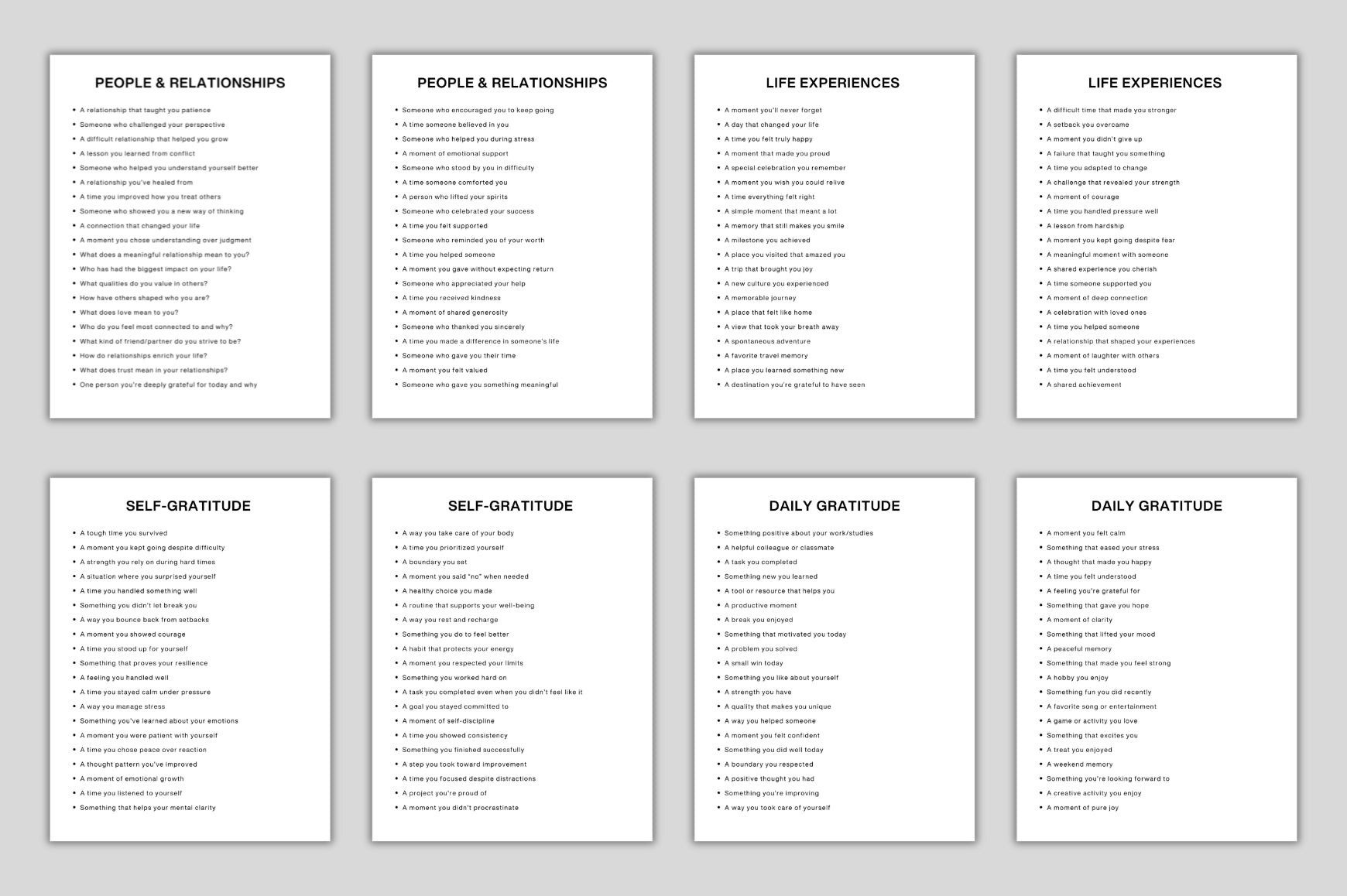 Gratitude Prompts