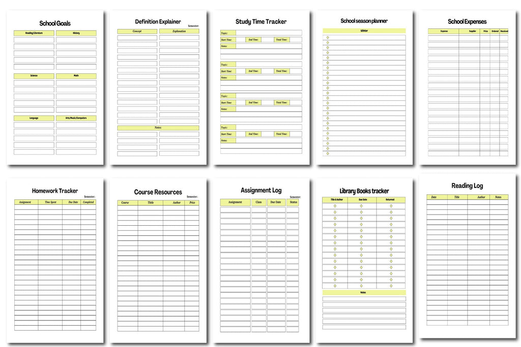 Back to School Planner