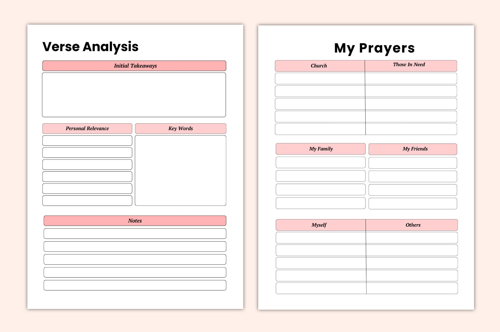 Bible Study Reflection Journal