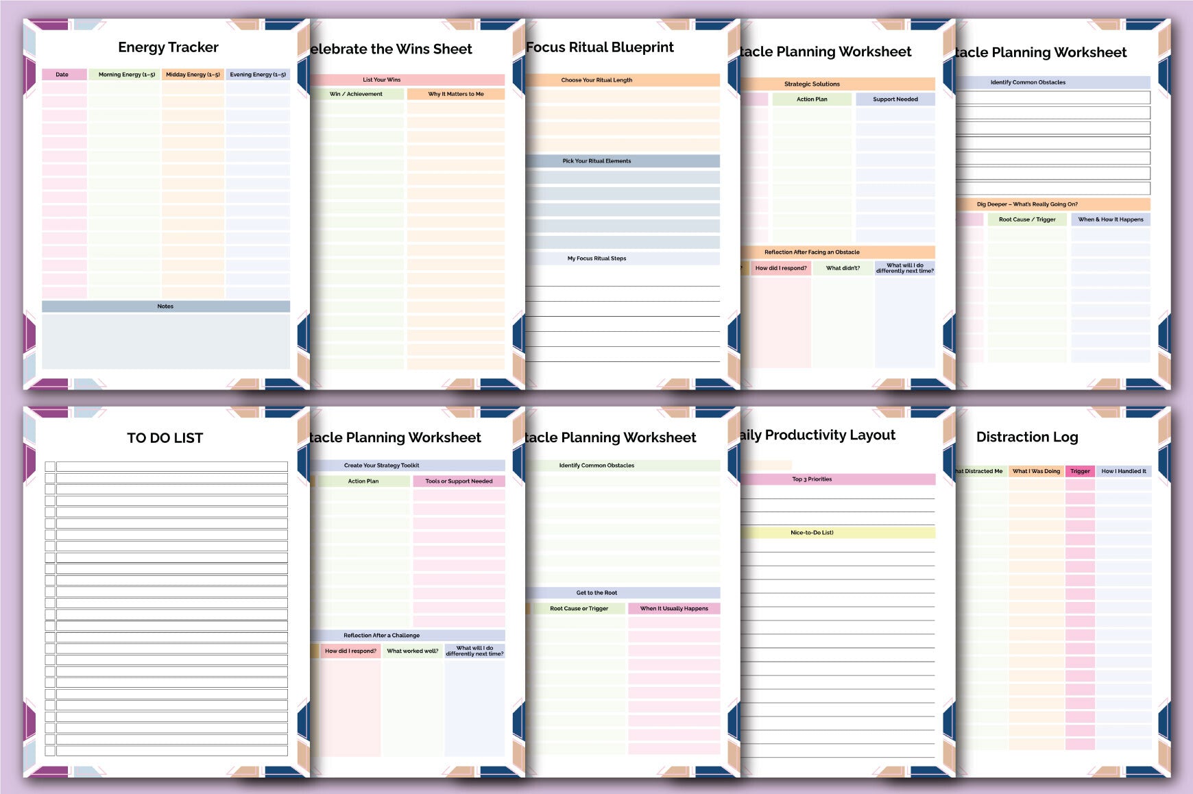 Productivity Playbook Planner