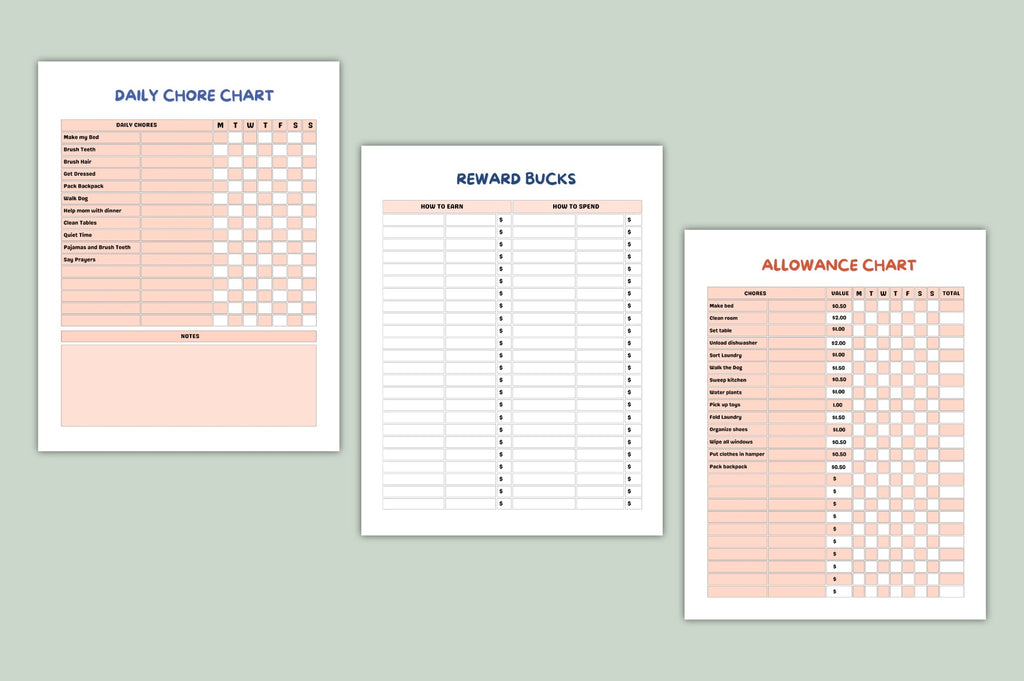 Star Kids Reward Task Board Planner