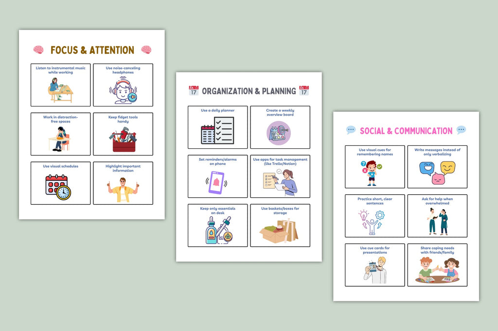 ADHD Calm Skills Support Cards with printable emotional regulation cards