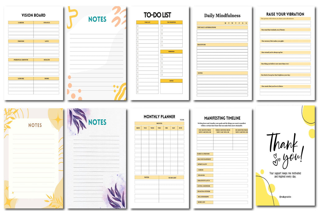 Positive Mindset Planner