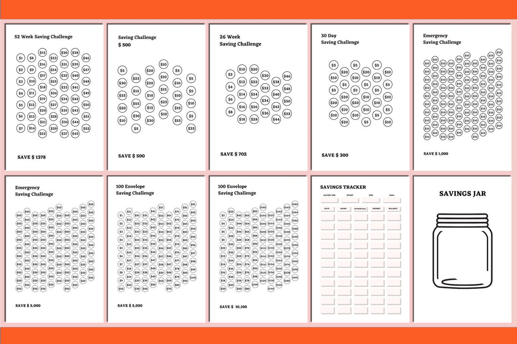Money Savings Challenges Planner