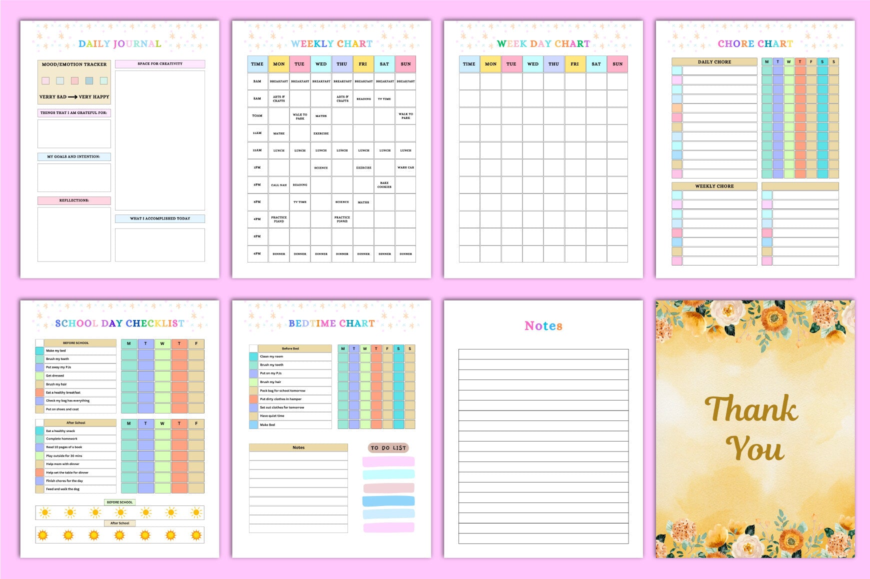 Kids Weekly Planner