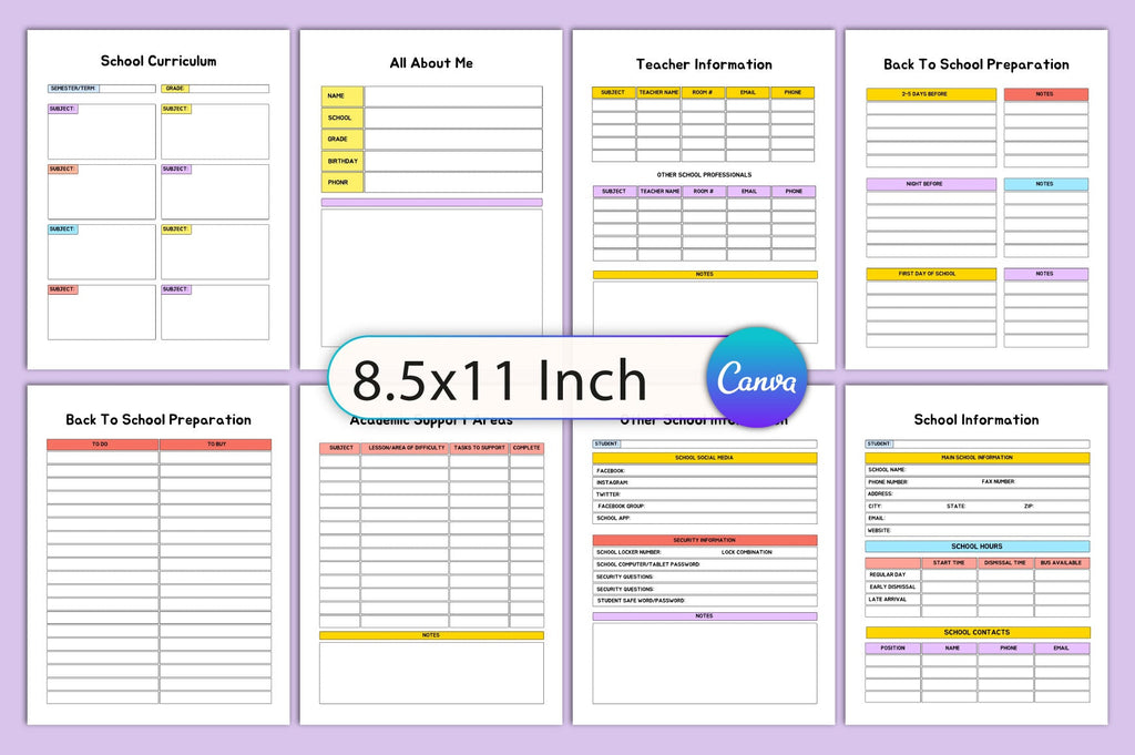 Back to School Planner