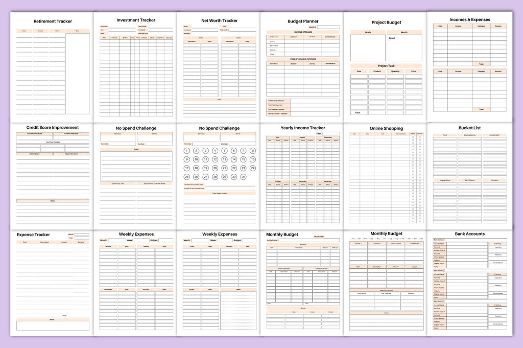 Editable Budget Planner