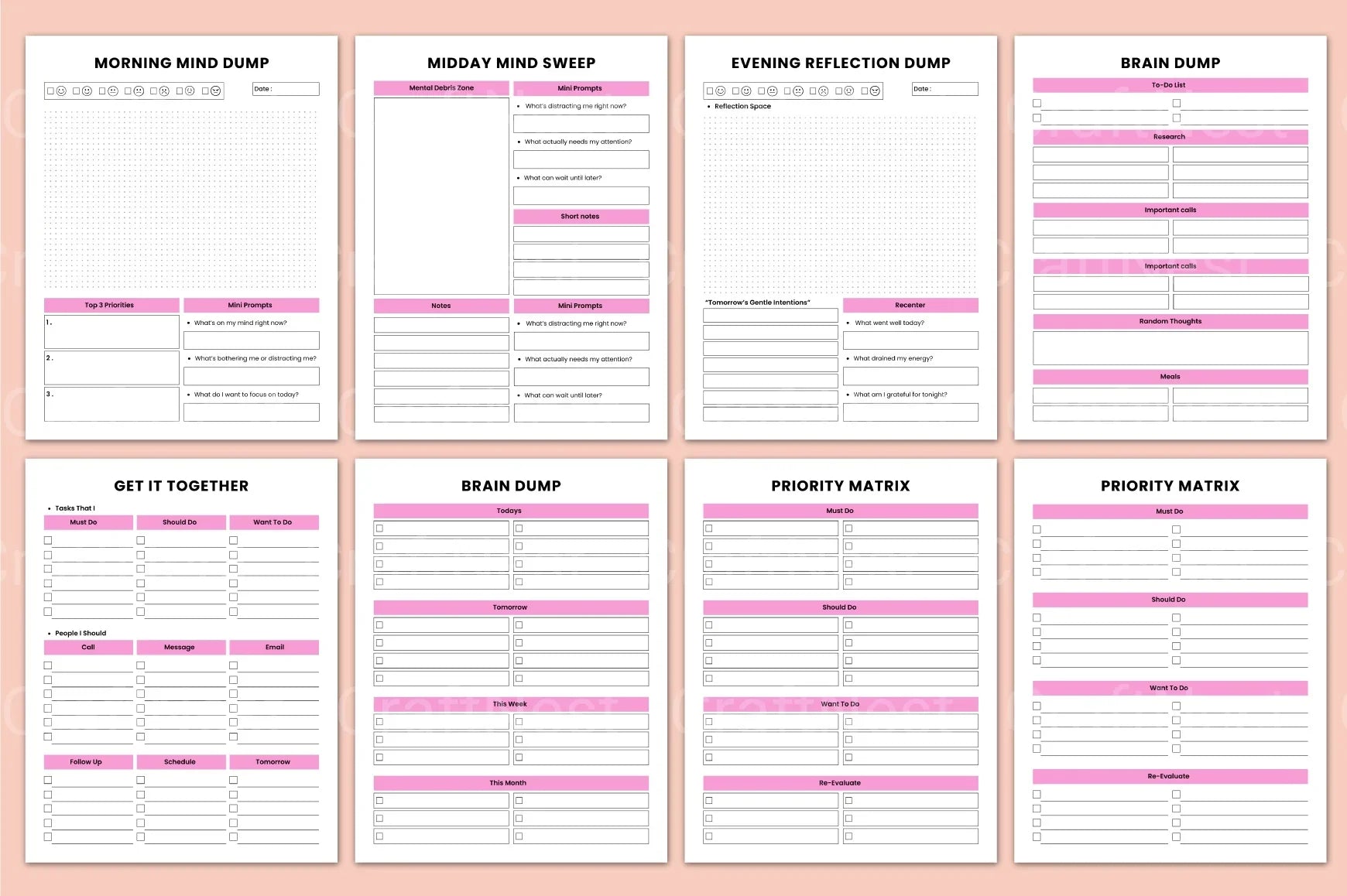 ADHD Printable Planner effective productivity and time management