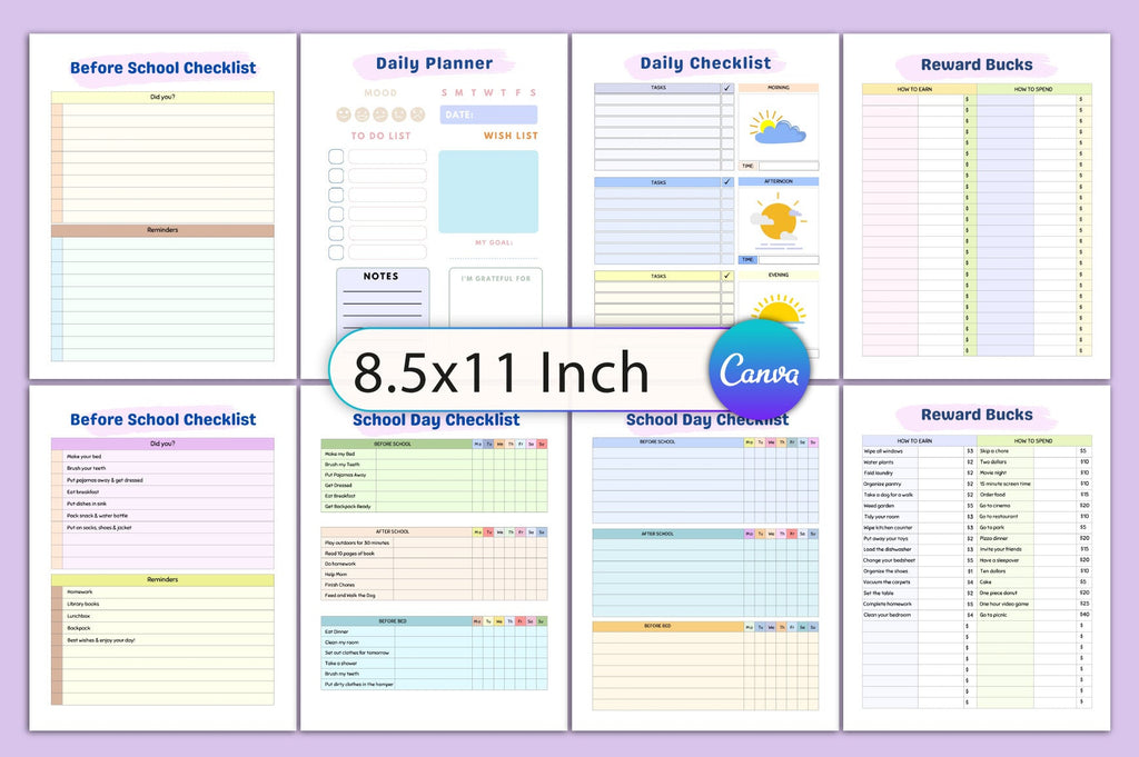 Kids Chore Charts Planner