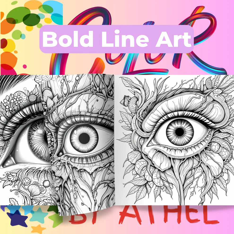 Fantasy Eyes Coloring Book Bundle
