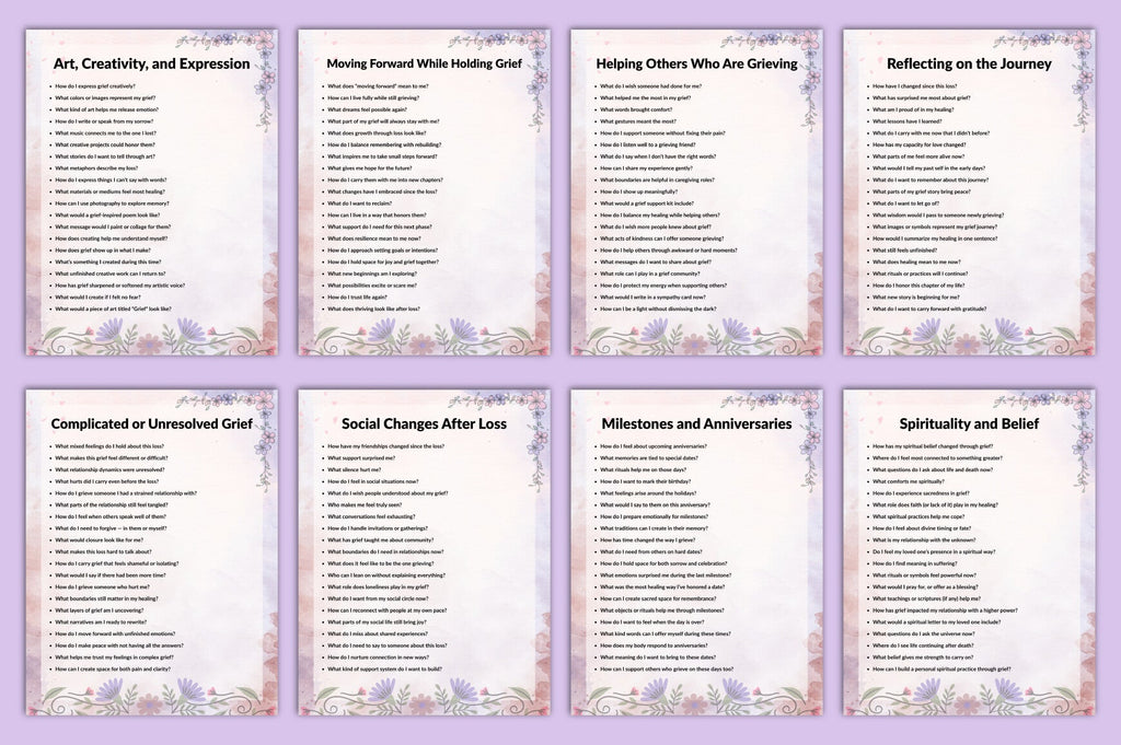 Grief Prompts for Healing and Reflection