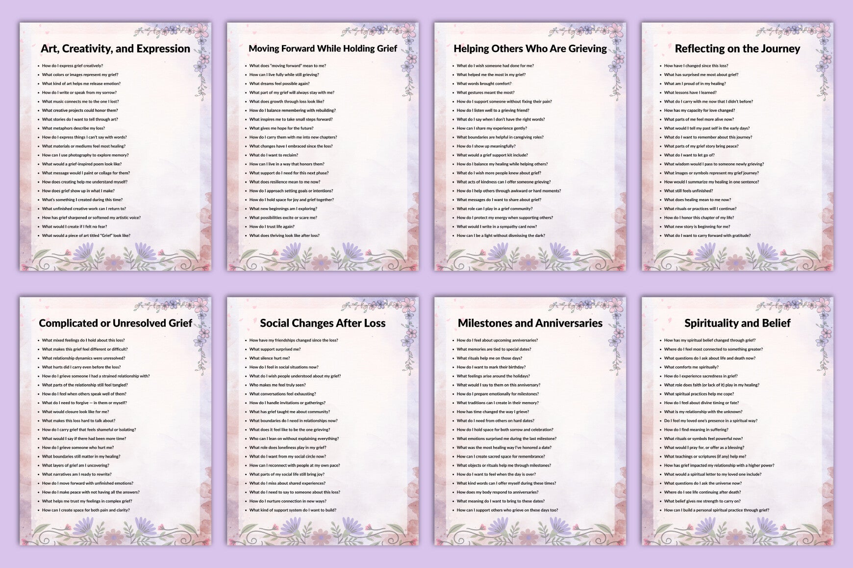 Grief Prompts for Healing and Reflection