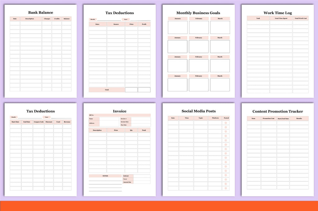 Candle Business Planner Template