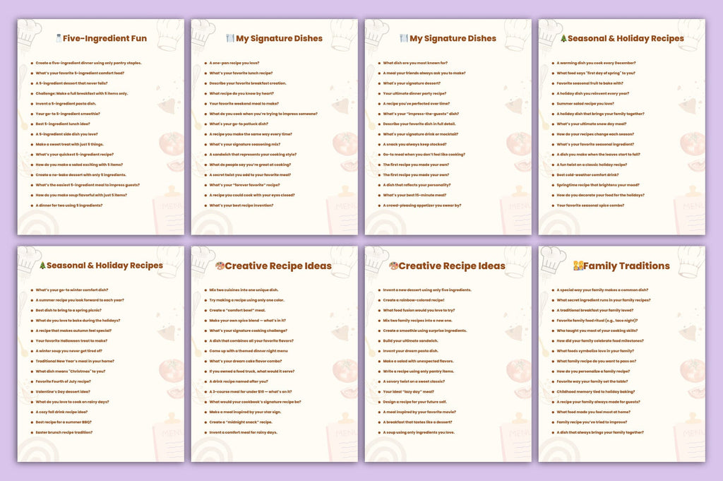 Recipe Prompts for Creative Cooking