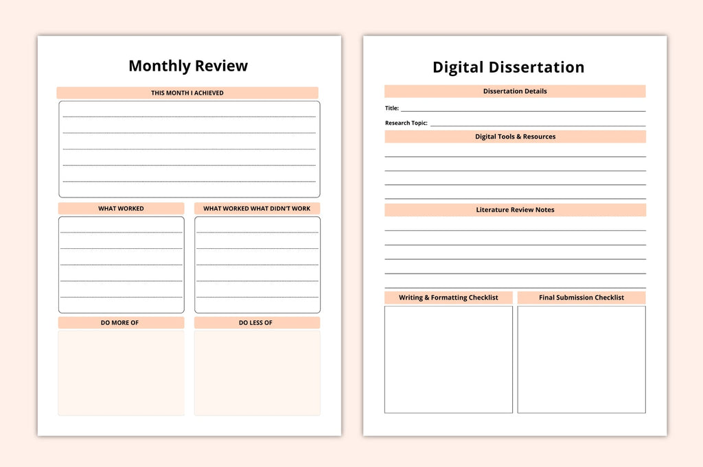 Dissertation Writing Planner