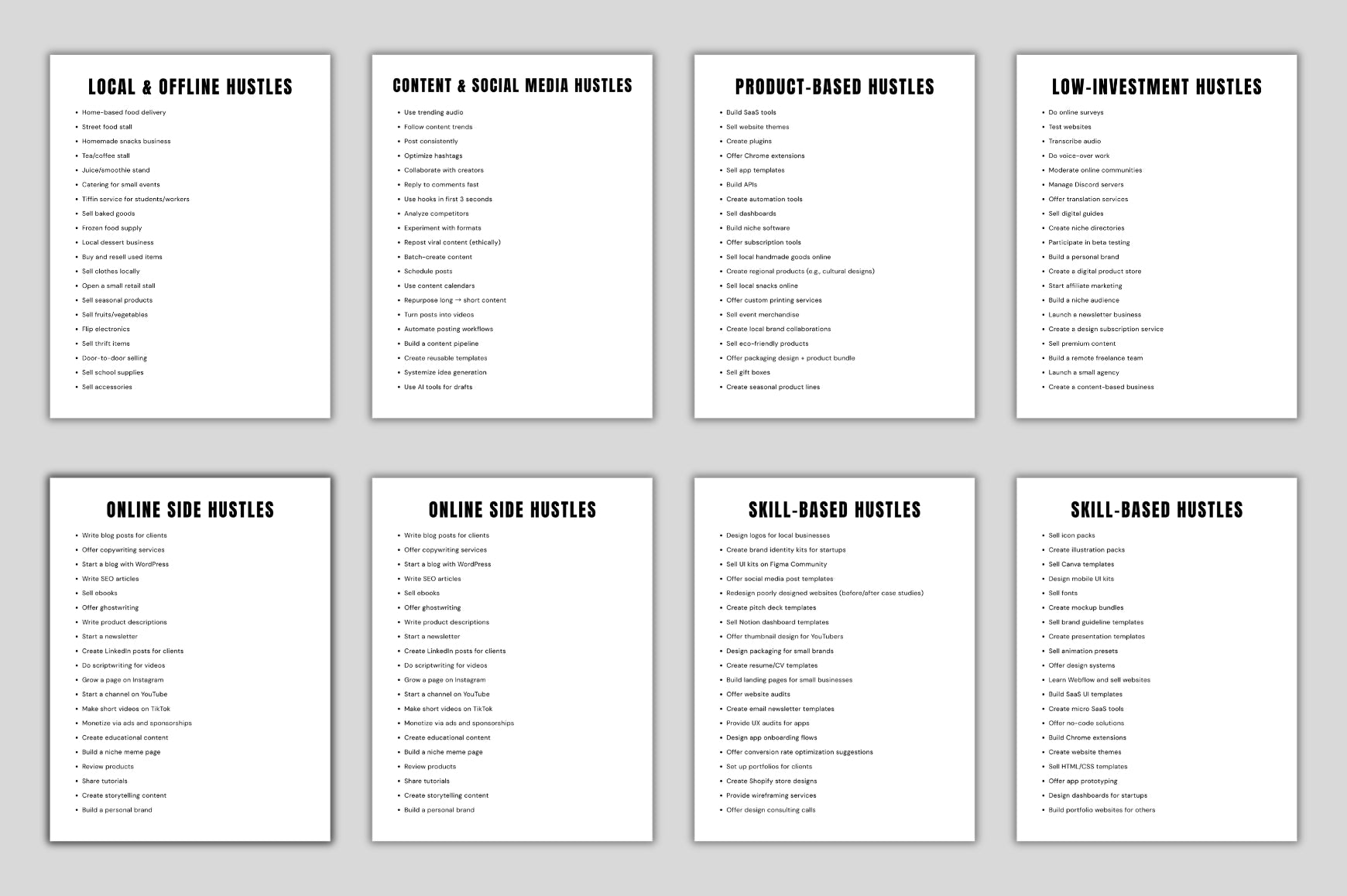 Side Hustle Prompts