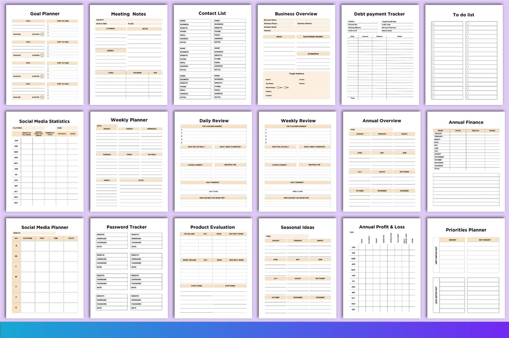 T-Shirt Business Planner