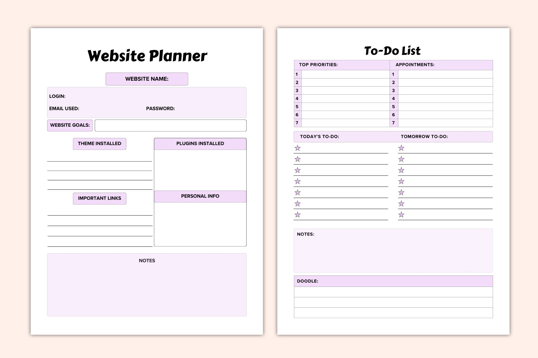 Handmade Craft Business Planner