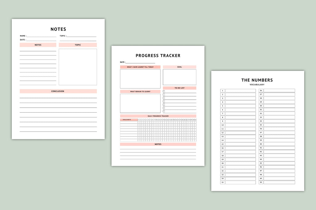 Fluency Focus Language Planner