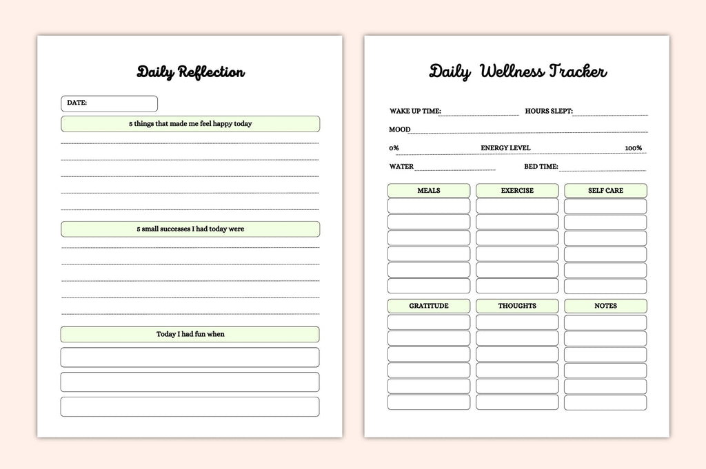 Healthy Lifestyle Fitness Plan Planner