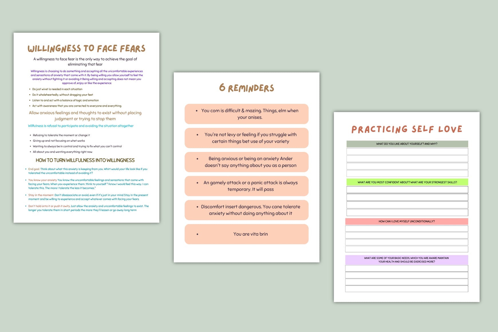 Stress Ease Self-Care Reflection Journal