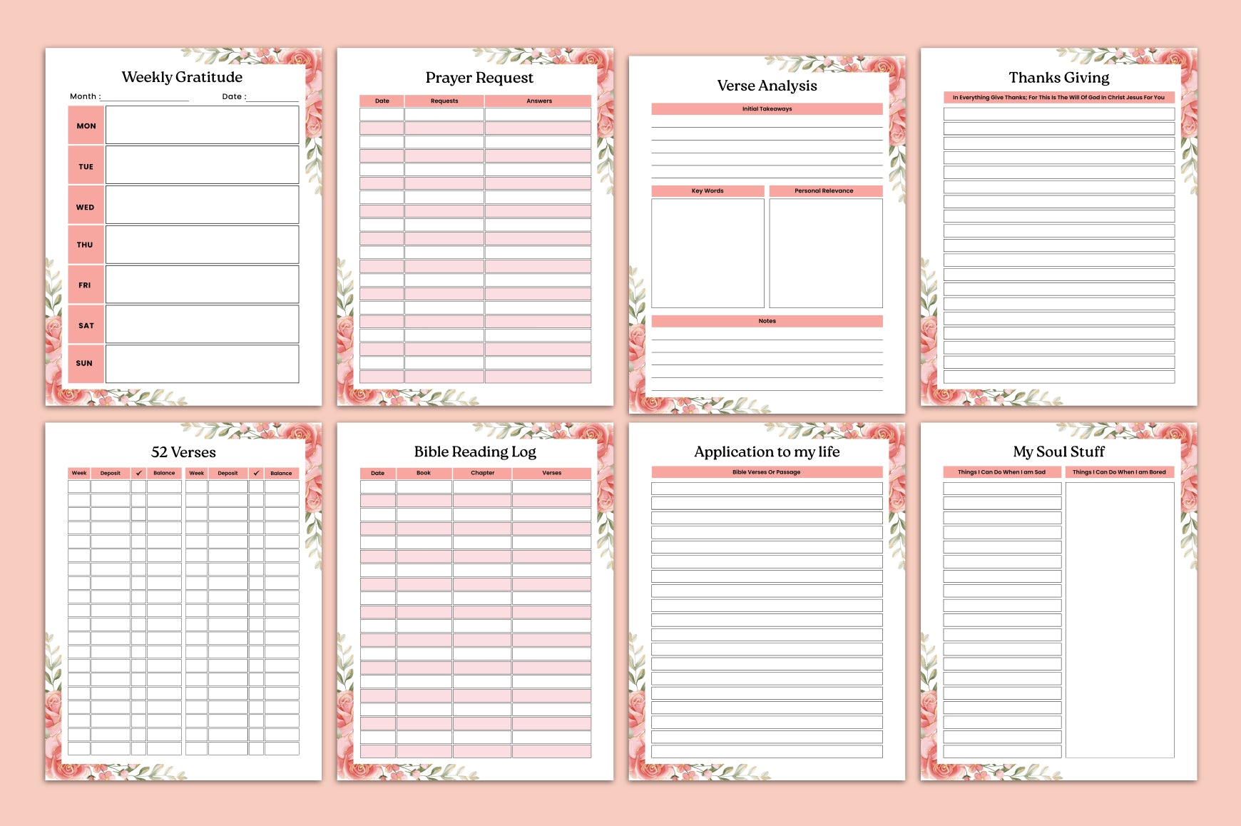 Bible Study Devotional Reflection Journal