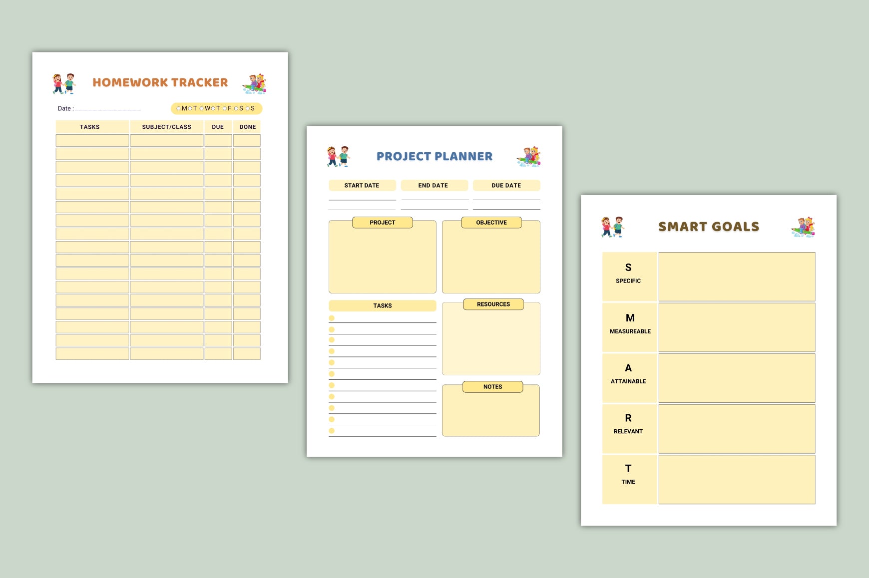 Kids Study School Planner