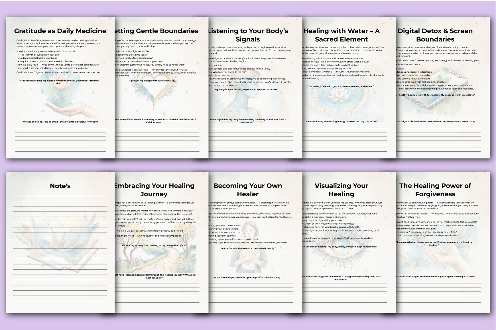 Natural Healing Guidance Planner