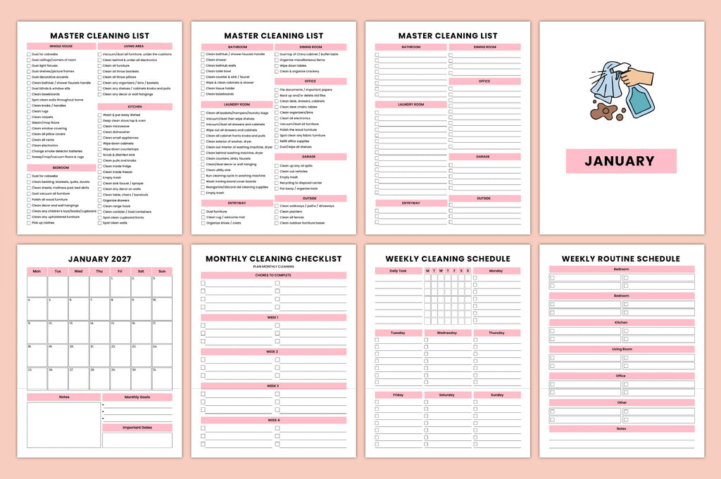 Home Cleaning Routine Journal