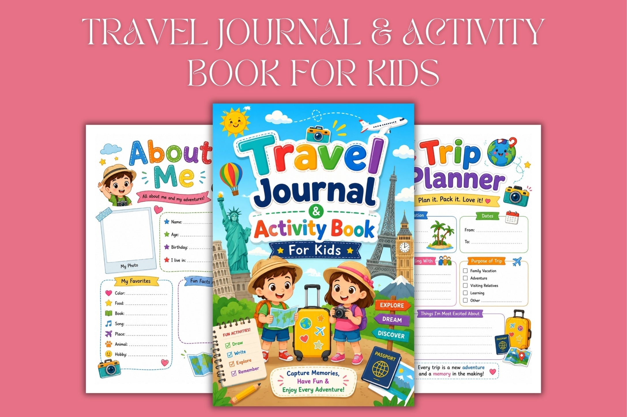Travel Activity For Kids Journal