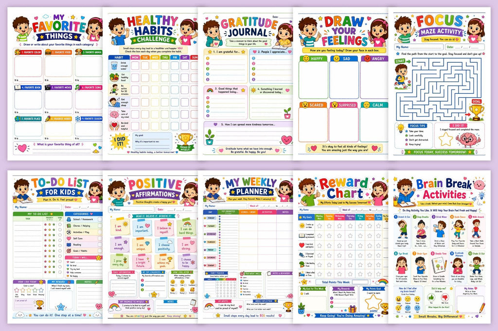 Adhd Activity For Kids Planner