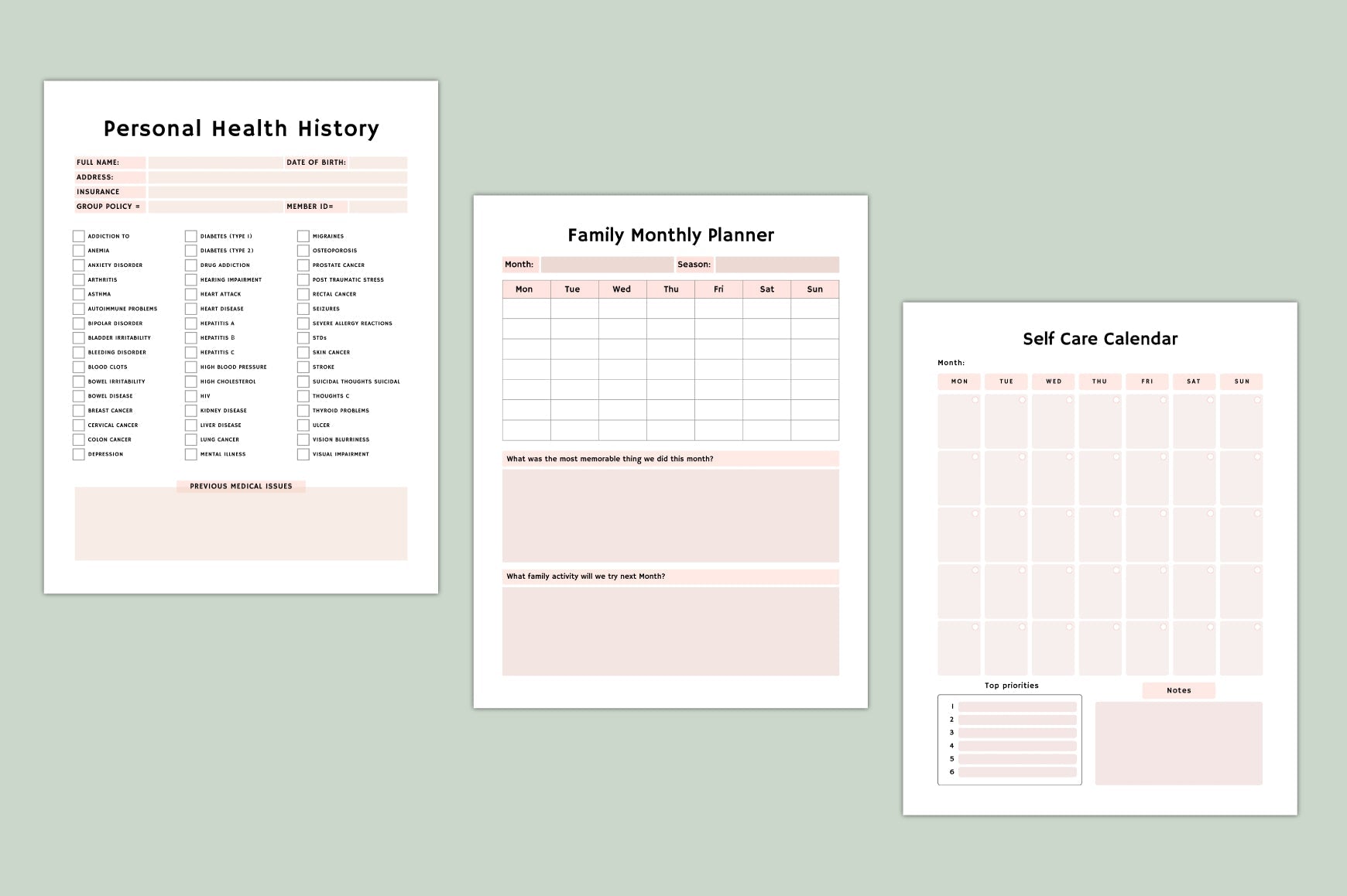 Happy Family Scheduling Planner