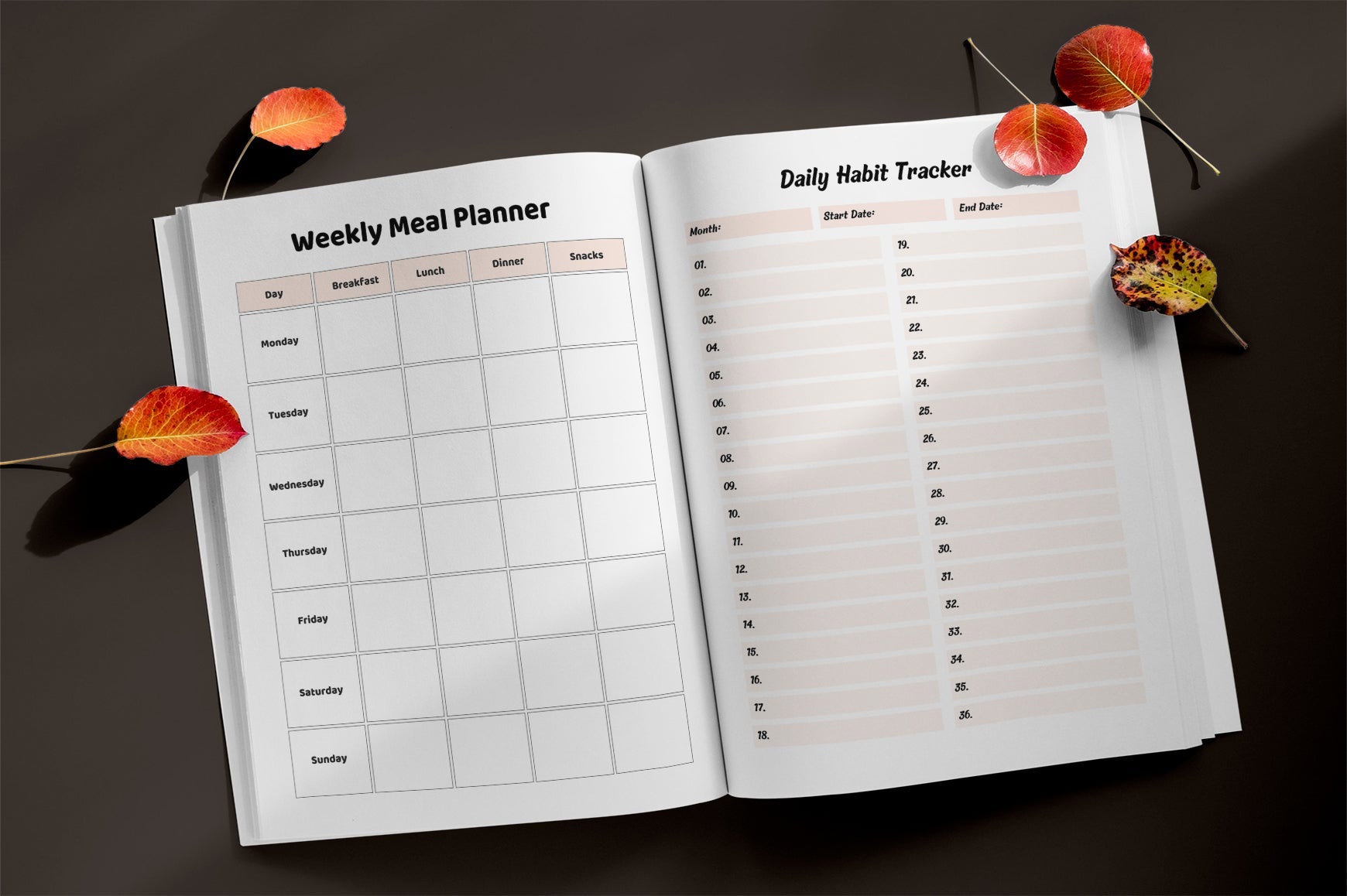 Printable Planner KDP Interior