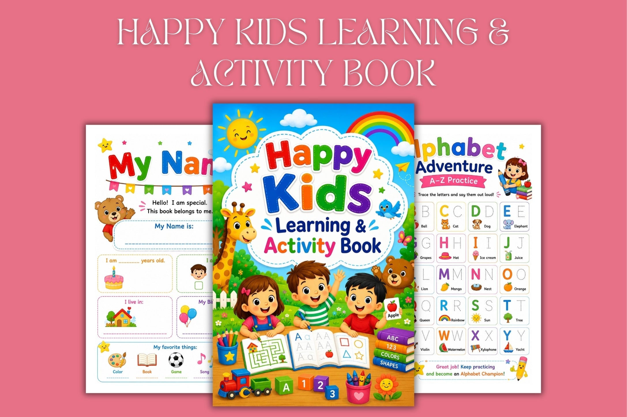 Happy Kids Learning Activity Book
