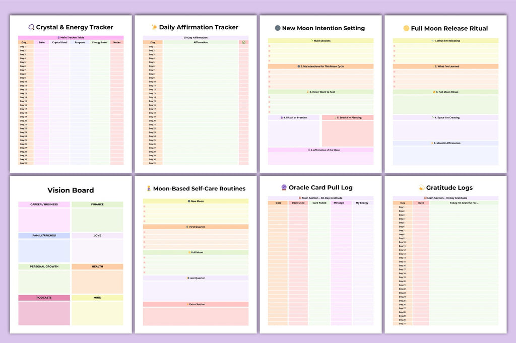 Manifestation Moon Cycle Planner