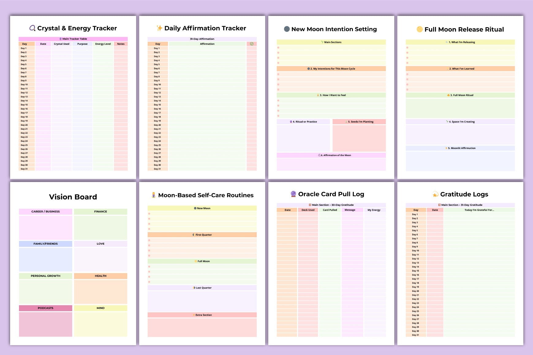Manifestation Moon Cycle Planner