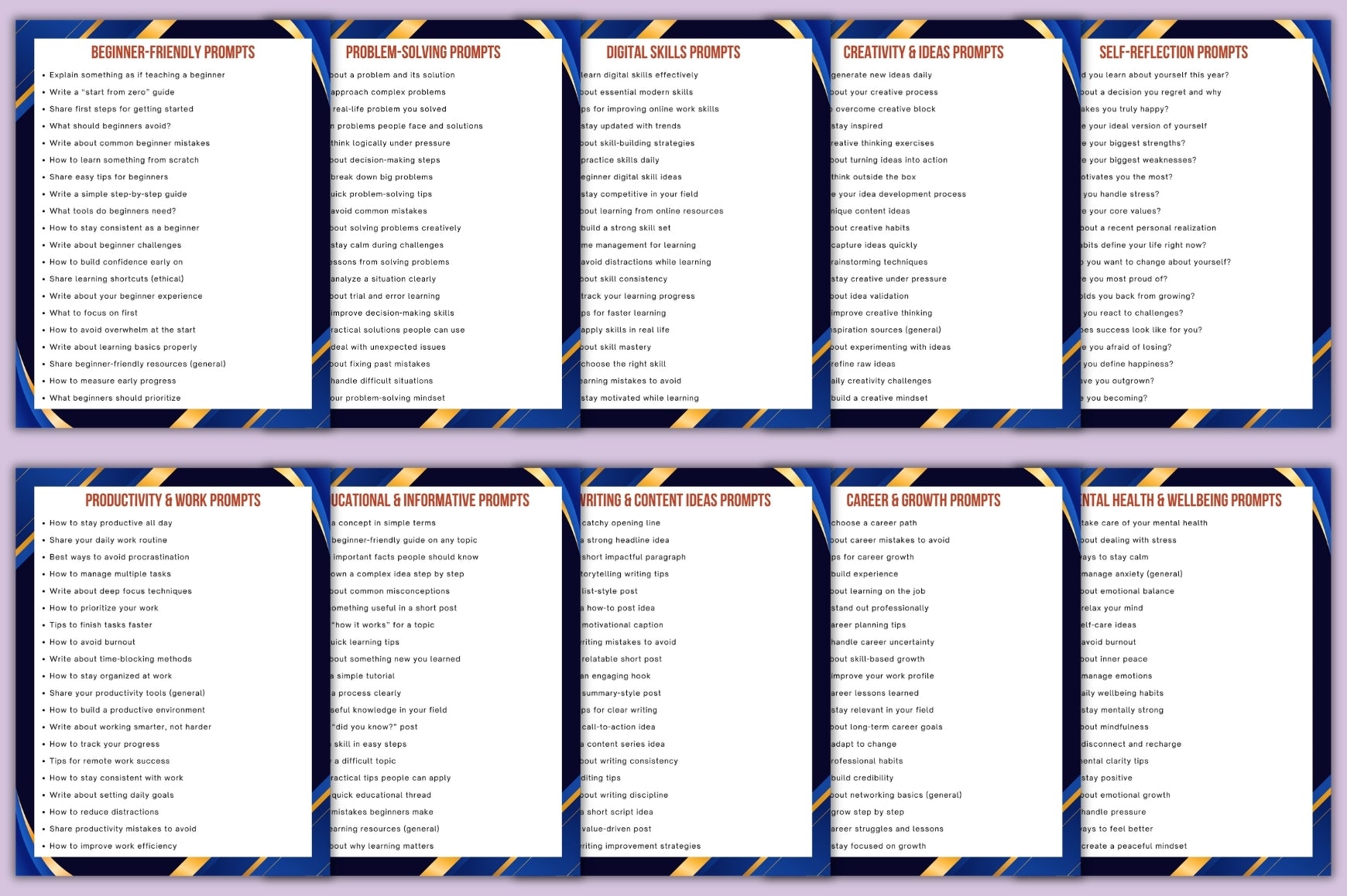 Blog and Post Ideas Prompts