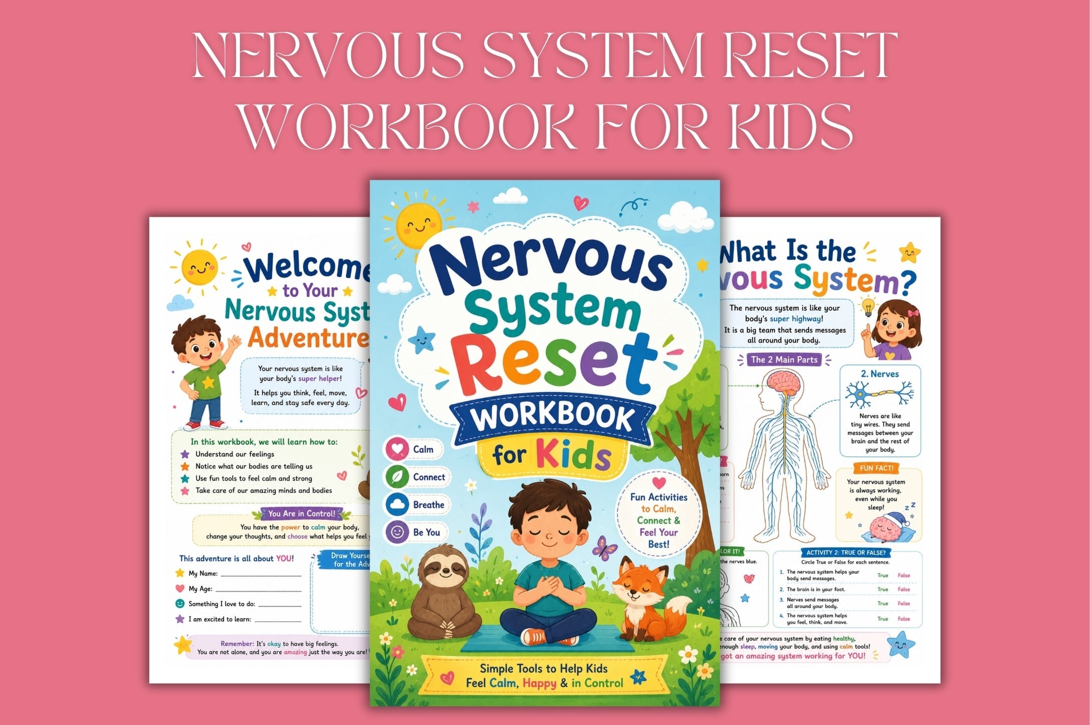Nervous System Reset For Kids Workbook