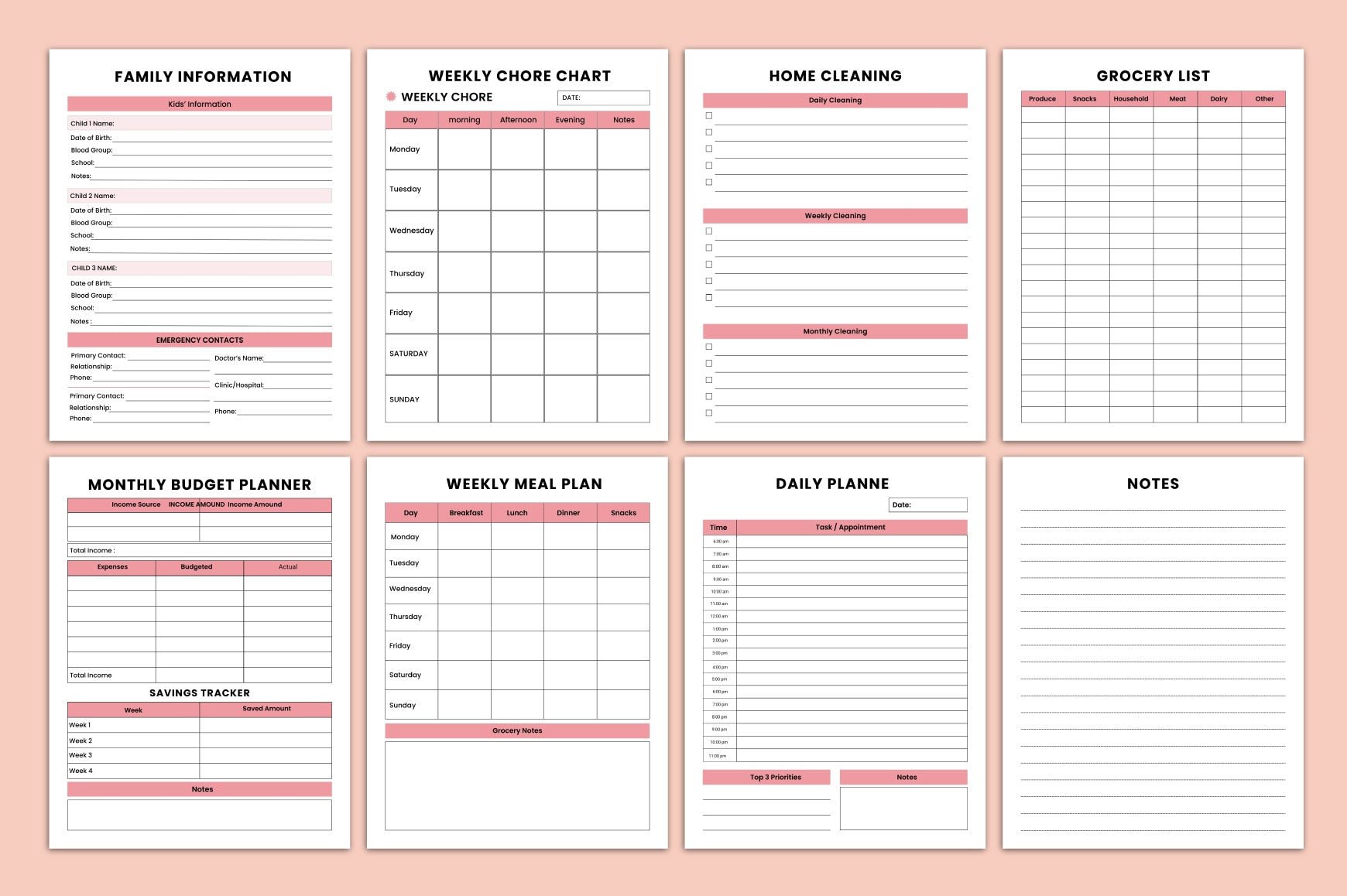 Mom Planner : Organize Your Life