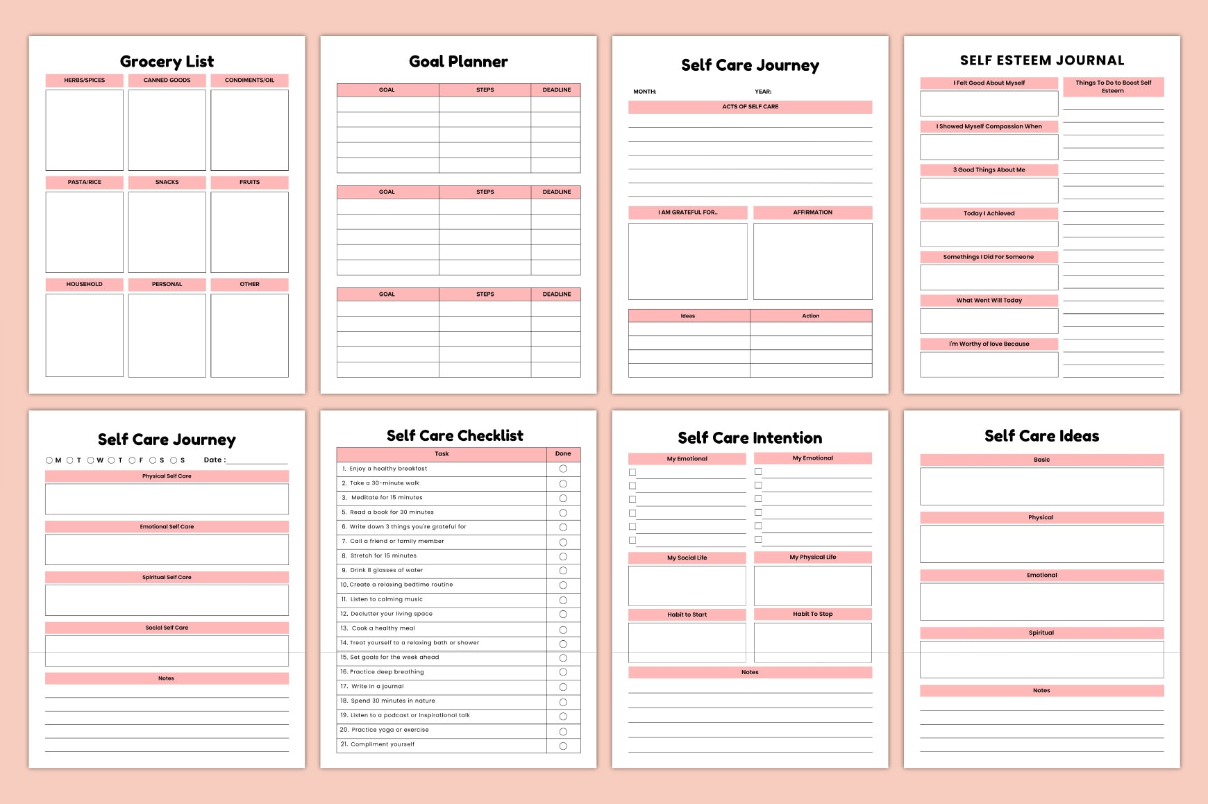 Adhd Care Routine Journal