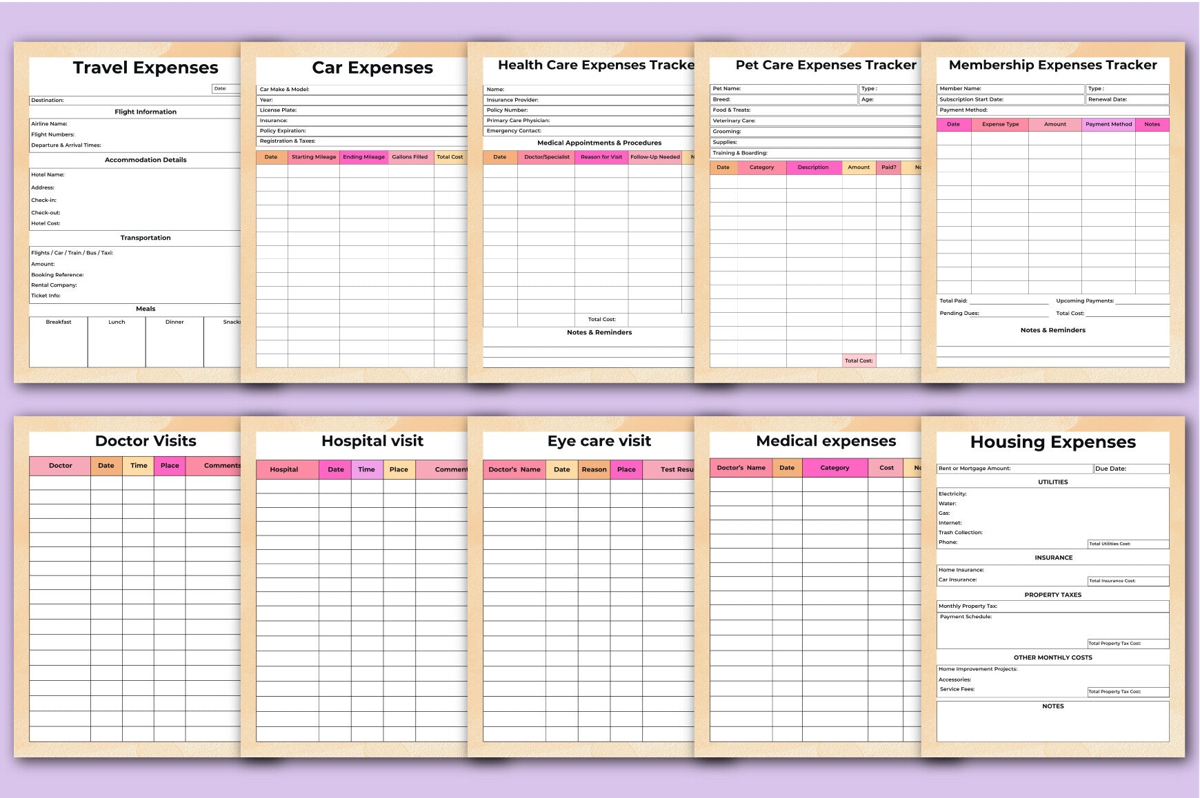 Emergency Preparedness Binder Planner