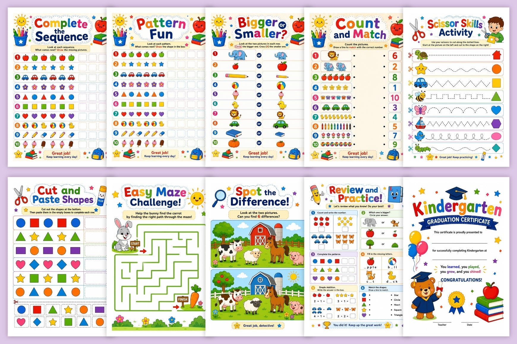 Kindergarten Readiness Workbook