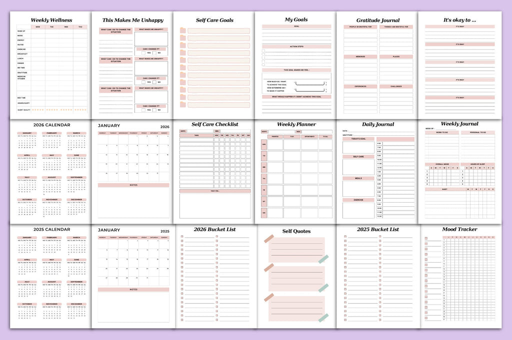 Self Care Planner