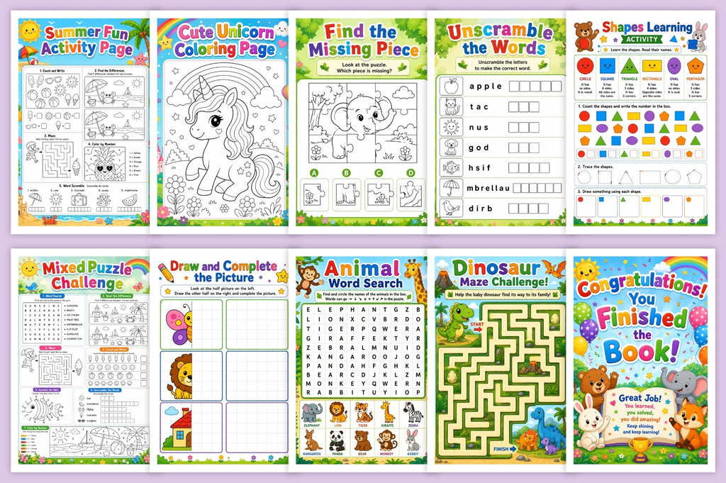 Mega Activity For Kids Book