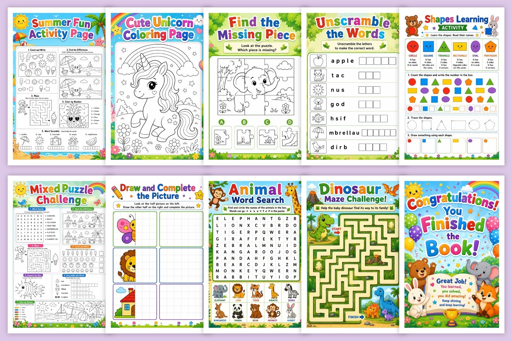 Mega Activity For Kids Book
