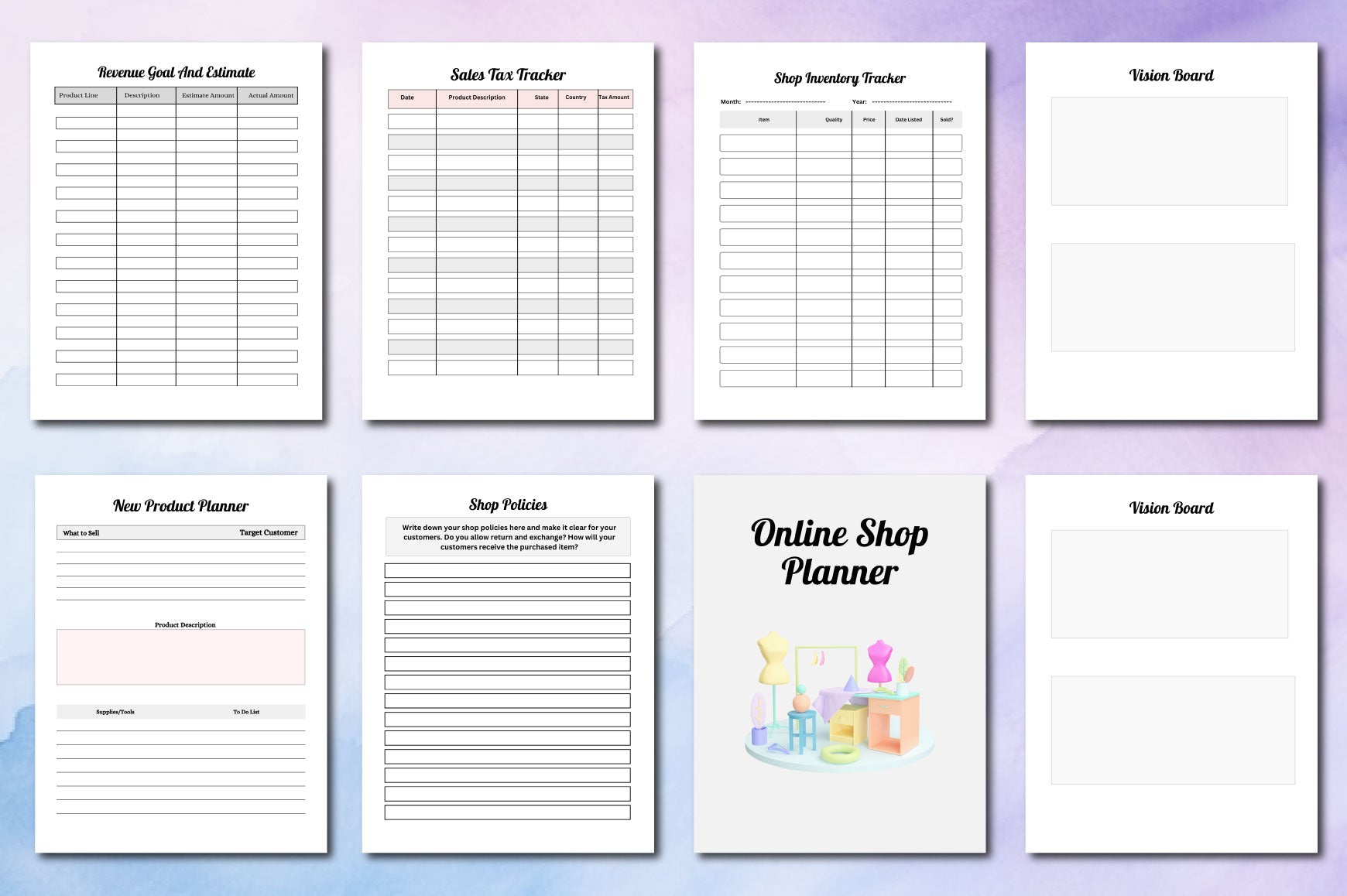 Online Shop Planner