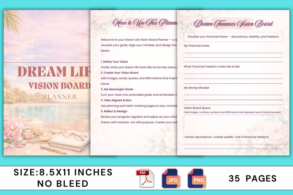 Dream Life Vision Board Planner