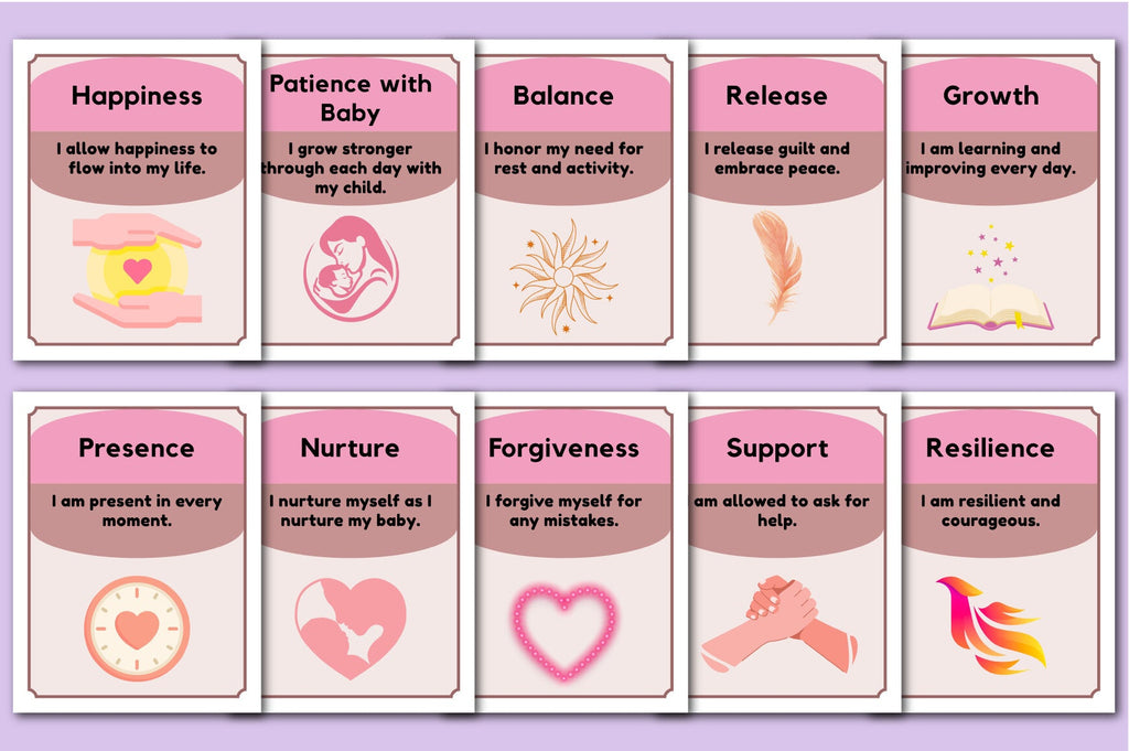 Postpartum Affirmation Cards for New Moms