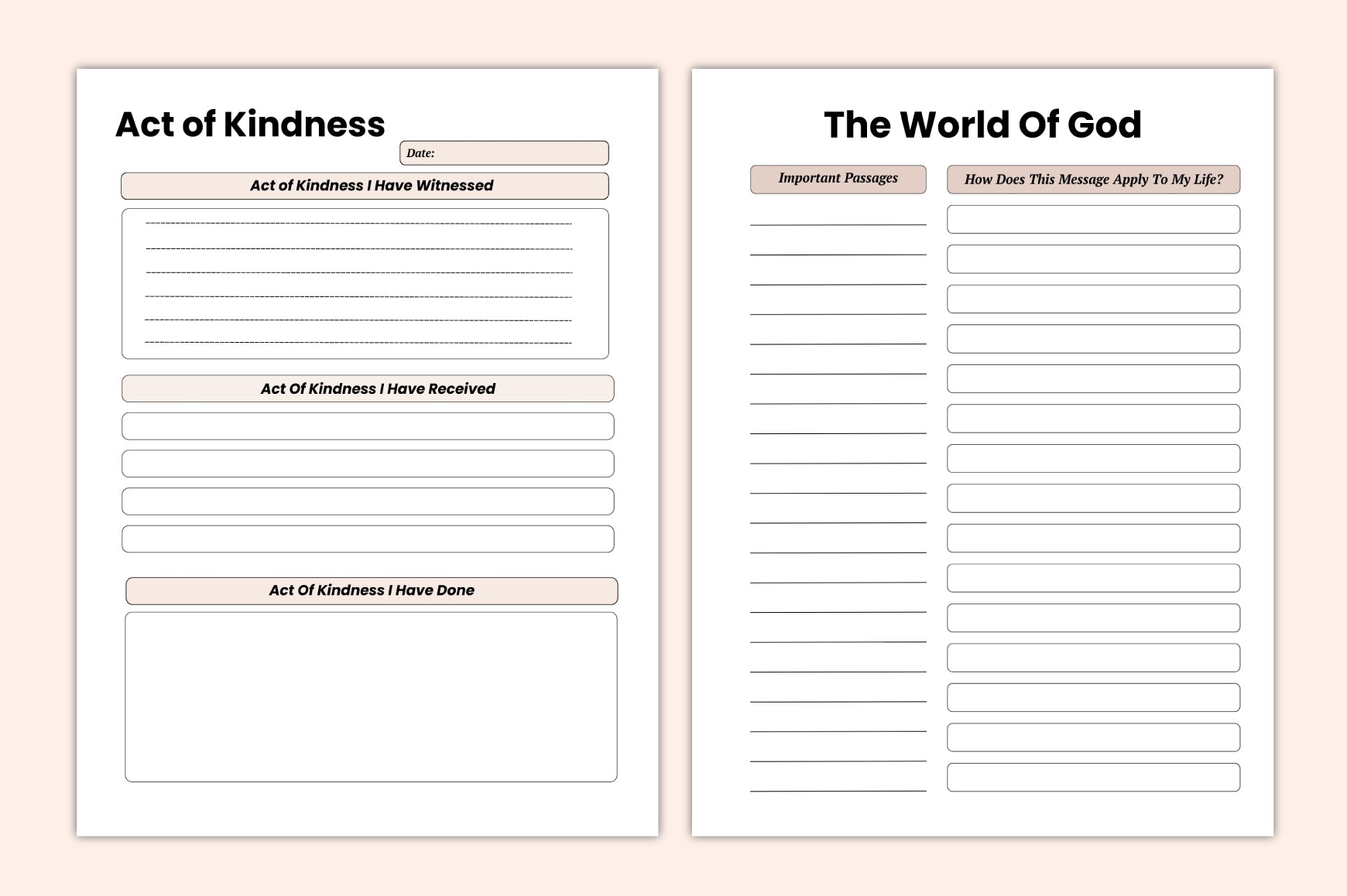 Bible Study Notes Journal